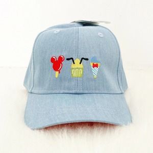 Disney Parks Disney Treats Snacks Embroidered Denim Baseball Cap New